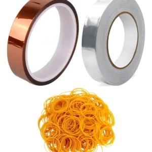 Fita Alumínio 25mm Kapton 33m Reflow Elástico Silicone 20gr