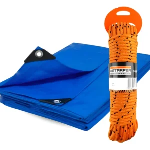 Lona Impermeável Azul 6x3 Metros Starfer com Proteção UV e Corda