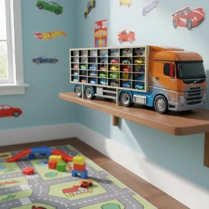 Painel Expositor P/ 35 Carrinhos Hot Wheels Caminhão Estante
