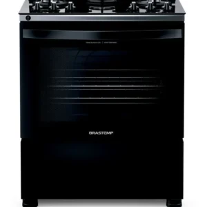 Fogão Brastemp BFS5VCE 5 Bocas Preto Com Mesa de Vidro e Turbo Chama