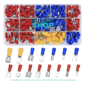 Kit 280 Conectores Elétricos Pré-isolados Metal KC400 Flatshop