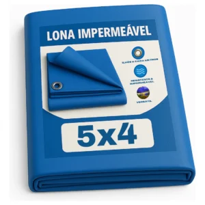 Lona 5x4 Mts Plástica Impermeável Azul Carreteiro Telhados Piscina Multi Uso 75g/m Uv Lonas Online