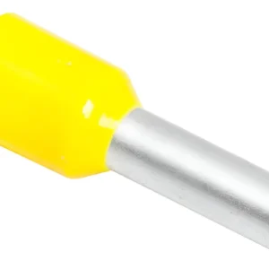 Terminal Tubular Ilhós Isolado 6mm Amarelo - 100un