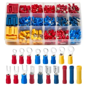 Kit Terminal Elétrico Pré-isolado Conector Olhal Garfo Luva
