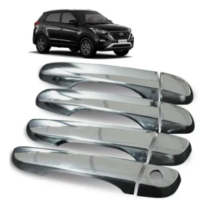 Kit 4 Capa Aplique 100% Cromado Maçaneta Creta 2017 A20 2021