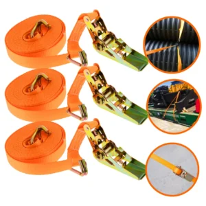 Kit 3 Cintas Catraca 5 Metros Largura 25mm Suporta 800kg Catraquinha Para Transportes Carga Solta Cinta Para Amarração Em Caminhões Caminhonetes Motos Barcos Jet Sky Bicicletas Quadriciclo Marca Atmas