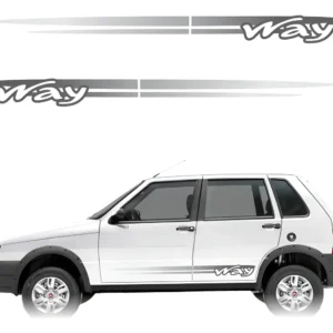 Uno Mille Way Kit Para 4 Portas Par De Faixas Laterais