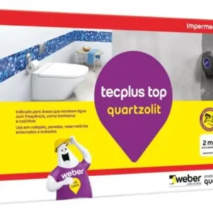 Impermeabilizante Quartzolit Tecplus Top 4kg Cinza Áreas Úmidas