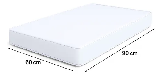 Colchão Antialérgico Berço Moisés 90x60cm Tampo Impermeável - Imagem 2