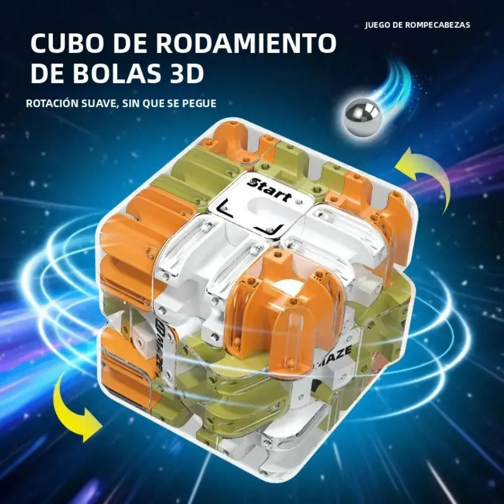 Cubo Labirinto 3d Brinquedo Antistress E Raciocínio - Imagem 2
