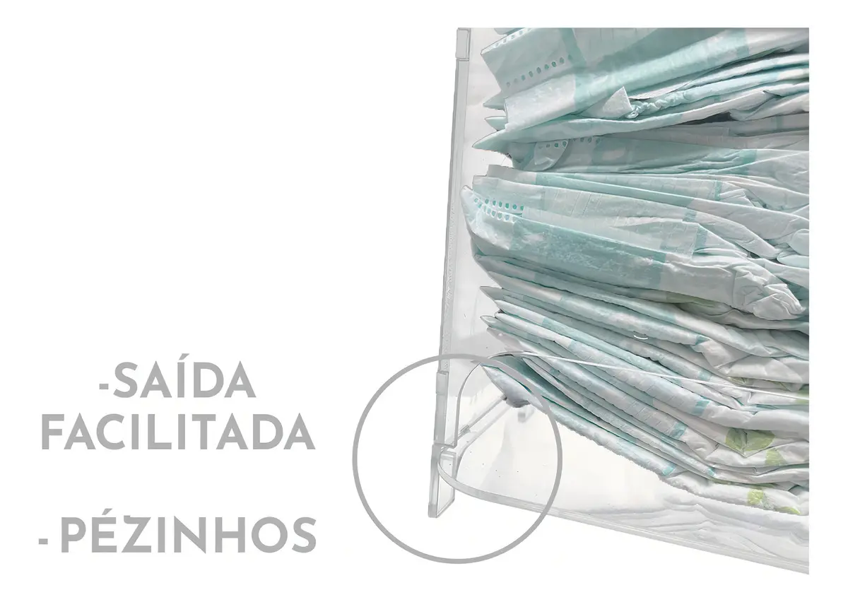 Porta Organizador Caixa Fralda Quarto Bebe Acrílico - Imagem 2