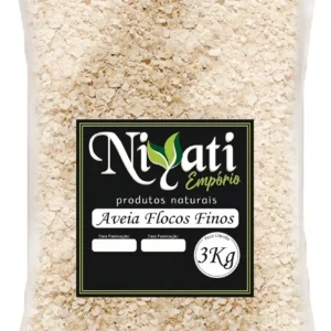 3kg - Aveia Em Flocos Fina - Rico Em Carboidratos Niyati