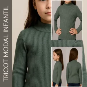 Blusa Cacharrel Inverno Meninas Quentinha Tricô 04 Ao 12