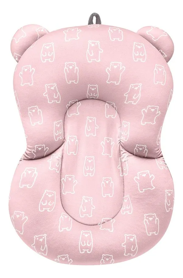 Almofada De Banho Buba Para Bebê Ursinho Rosa