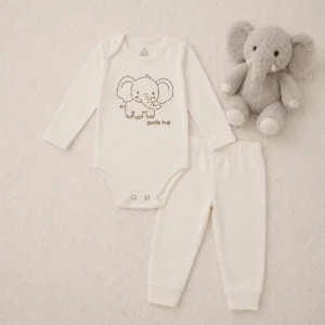 Conjunto Bebê Body + Calça Minimalista Premium 100% Algodão