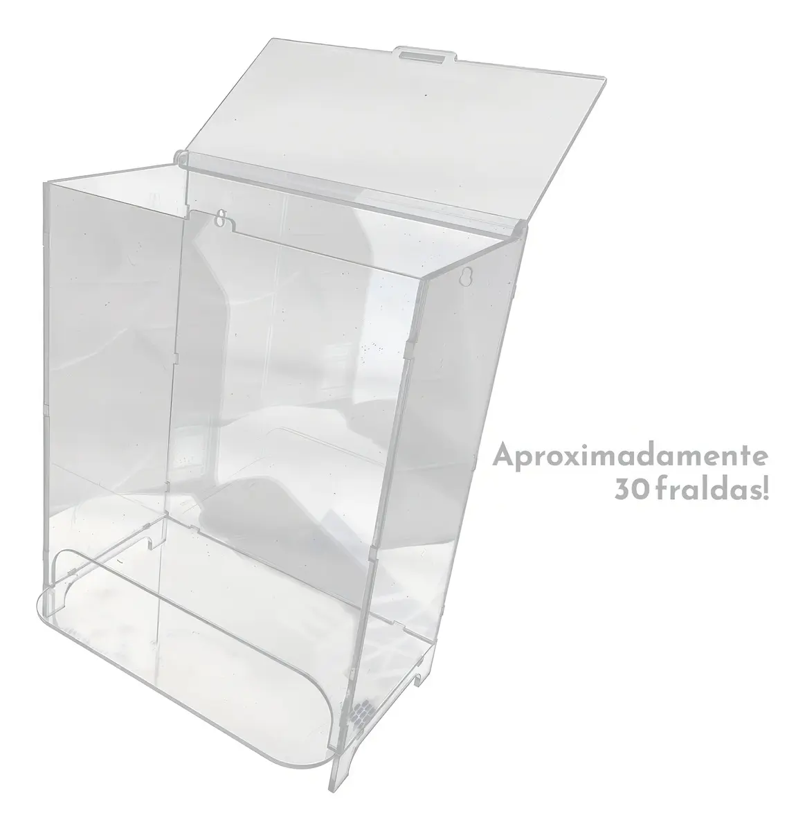 Porta Organizador Caixa Fralda Quarto Bebe Acrílico - Imagem 3