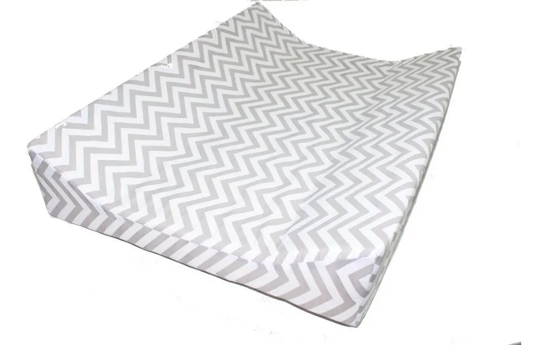 Trocador De Bebe Americano Chevron Cinza Cinza Chevron - Imagem 3