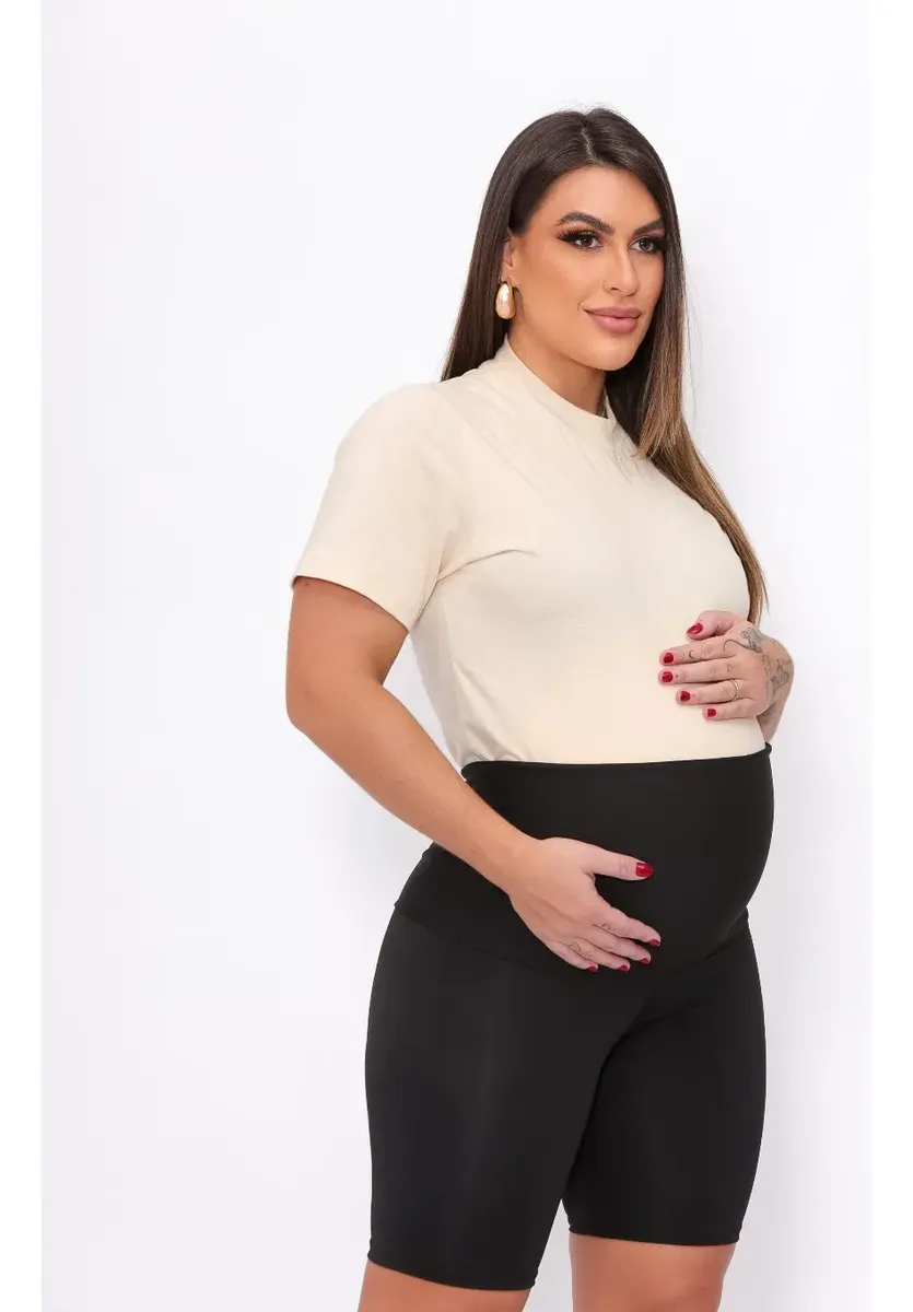 Kit 2 Bermuda Gestante Shorts Maternidade Legging Academia - Imagem 2