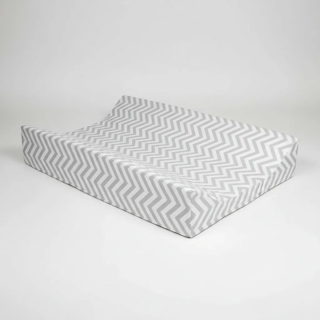 Trocador De Bebe Americano Chevron Cinza Cinza Chevron - Imagem 4