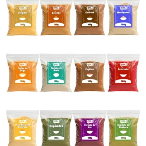 Kit 12 Farinhas Naturais Em Pó (100g Cada)