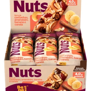 Barra Nuts Castanhas Amendoim Banana E Canela 12un 25g