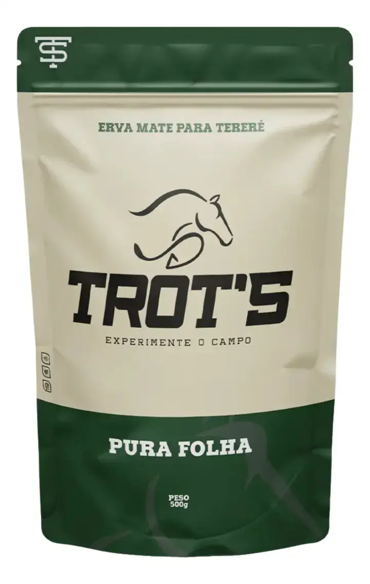 Erva Mate Tereré Premium Trot's 500g Sabor Pura Folha