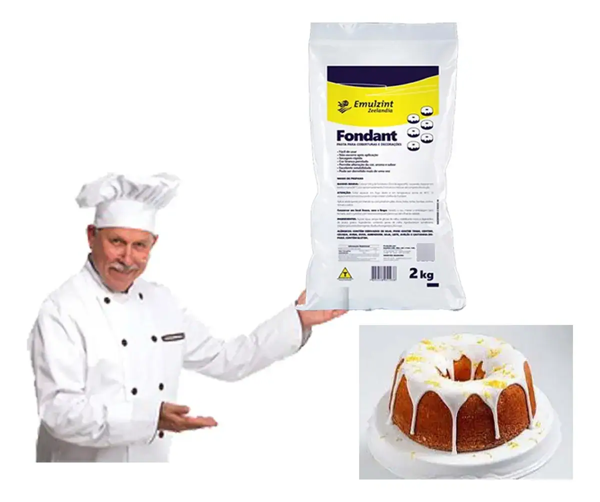 Fondant Pasta Para Coberturas 2 Kg Pães Doces Confeitaria - Imagem 3
