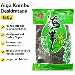 Alga Marinha Kombu Desidratada Inteira 150g Natural