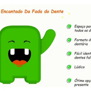 Porta Dentes Infantil Caixinha Dente De Leite Rosa Angie ®