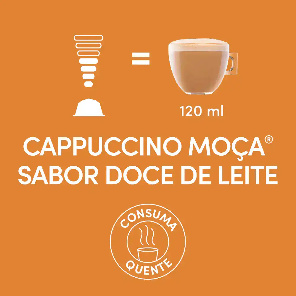 Capsula Nescafé Dolce Gusto Cappuccino Doce Leite Moca 10 Un - Imagem 5