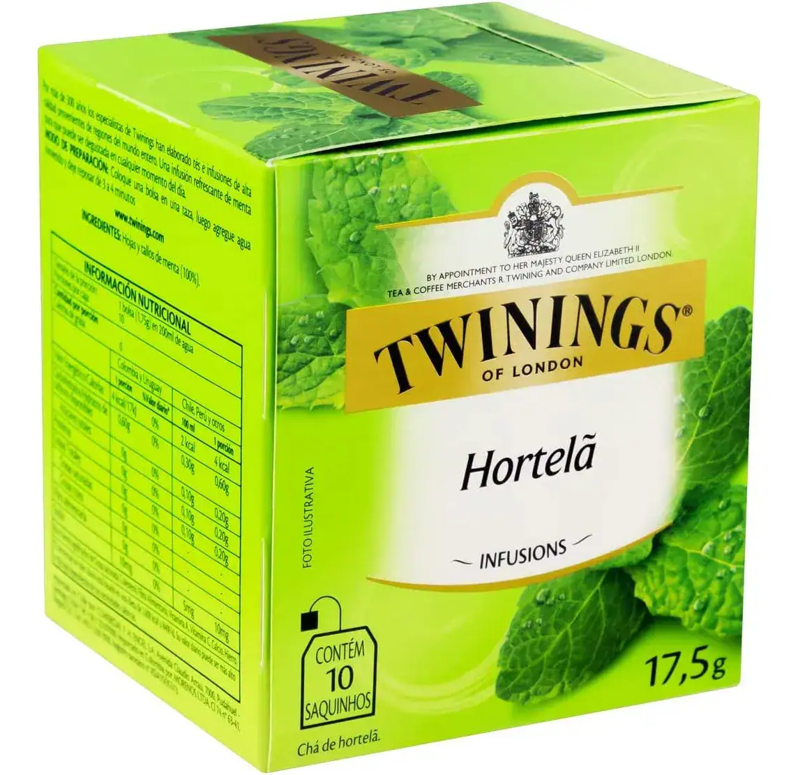Chá Twinings de Hortelã 17,5g – Infusão herbal 10 Sachês
