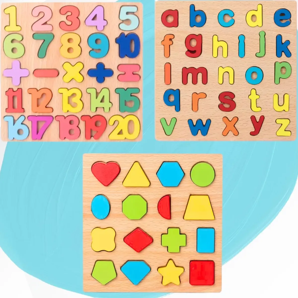 Kit 3 Jogos Brinquedos Educativos Numeros Letras Alfabeto - Imagem 2