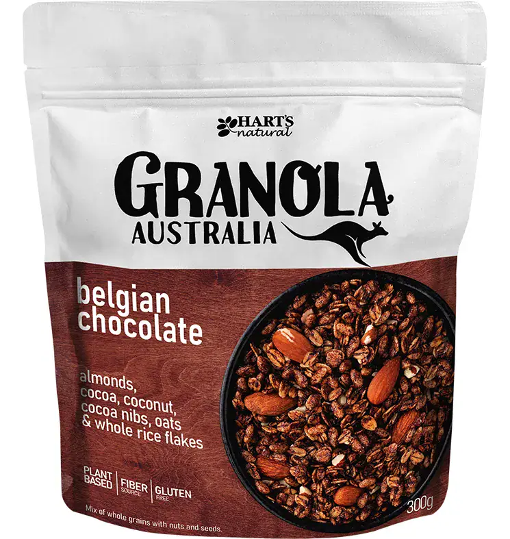 Granola Vegana Australia Chocolate Belga 300g Harts Natural