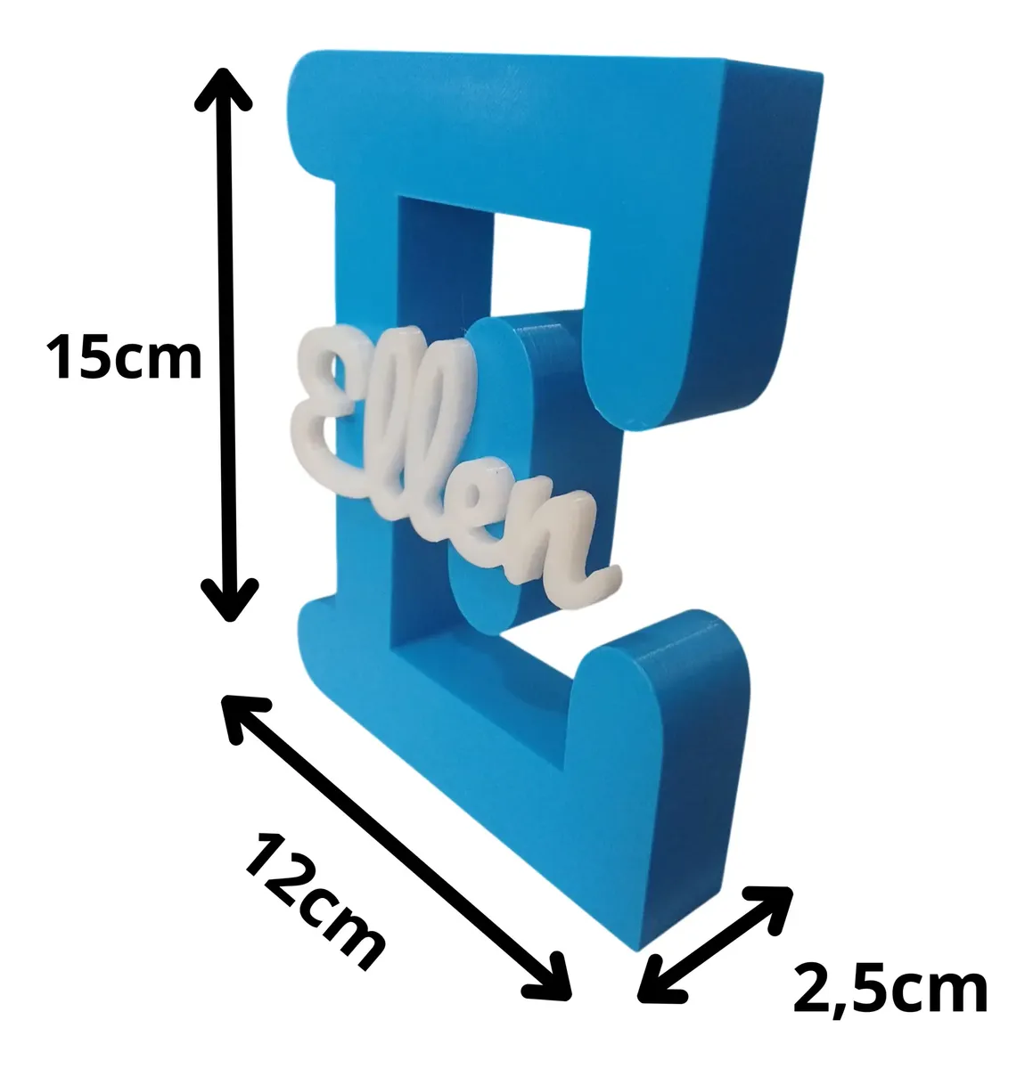Nome De 40 Cm Personalizado Mdf Laminado Branco Enfeite - Imagem 2