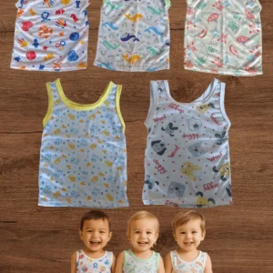 Kit 5 Regata Bebê Menino Menina Confortável Verão Calor