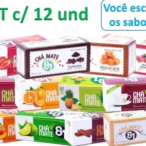 Chá Mate 81 40g C/ 25 Sachês Kit Com 12 Sabores Sortidos