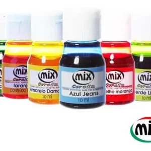 10 Corantes Alimentício Líquido Confeitaria 10ml Mix Barato