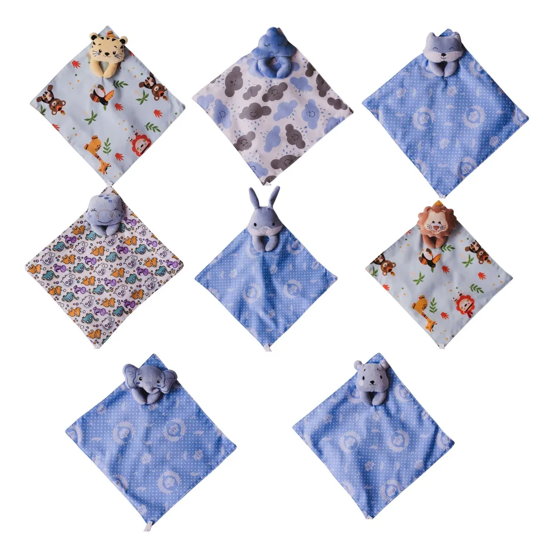 Naninha Bebe Kit 4 Peças 100% Algodão C/prendedor De Chupeta - Imagem 2