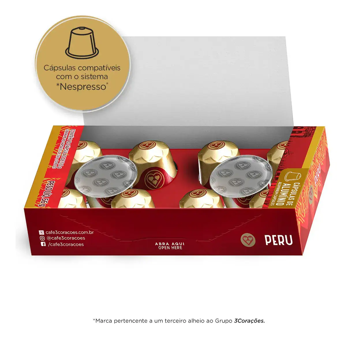 Cápsula de Café Compatíveis Nespresso® Regiões do Mundo Peru 3 Corações - 10 Unidade - Imagem 4