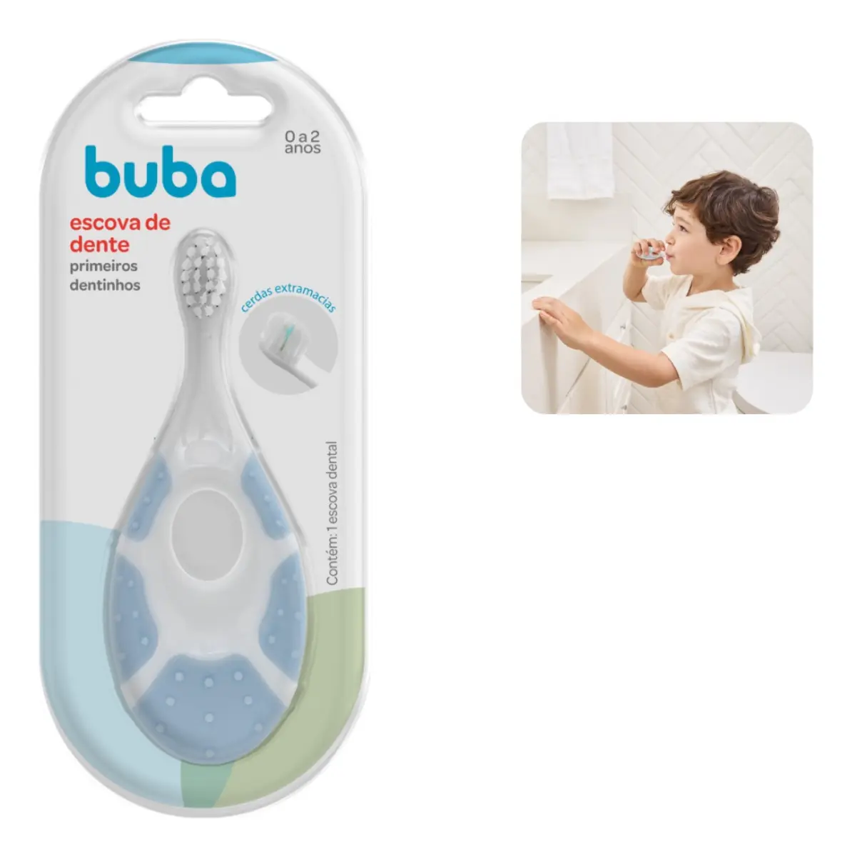 Escova De Dente 0 A 2 Anos Mordedor Primeiro Dentinhos Buba