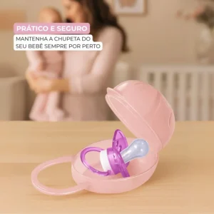 Kit Protetor De Chupeta Porta Leite Em Pó E Formula Infantil