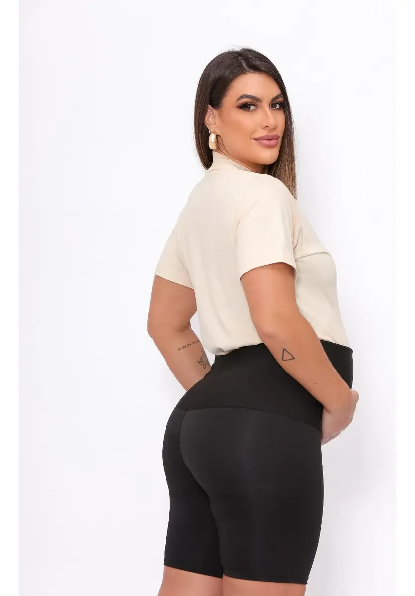 Kit 2 Bermuda Gestante Shorts Maternidade Legging Academia - Imagem 4