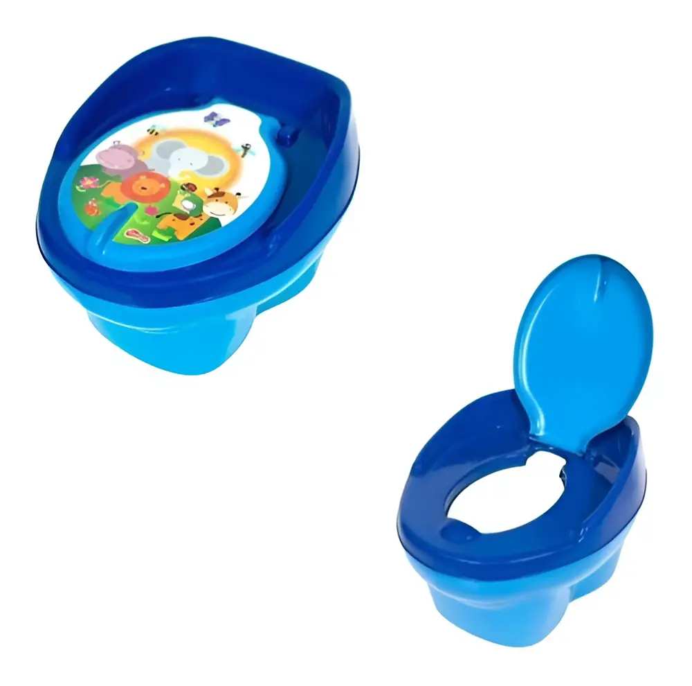 Troninho Penico Infantil Bichinhos Styll Baby Cor Azul - Imagem 3