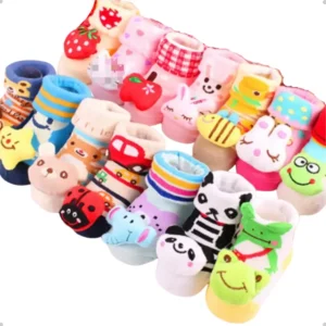 Kit 06 Pares Meia Bebê Bichinho Infantil Inverno Pelúcia 3d