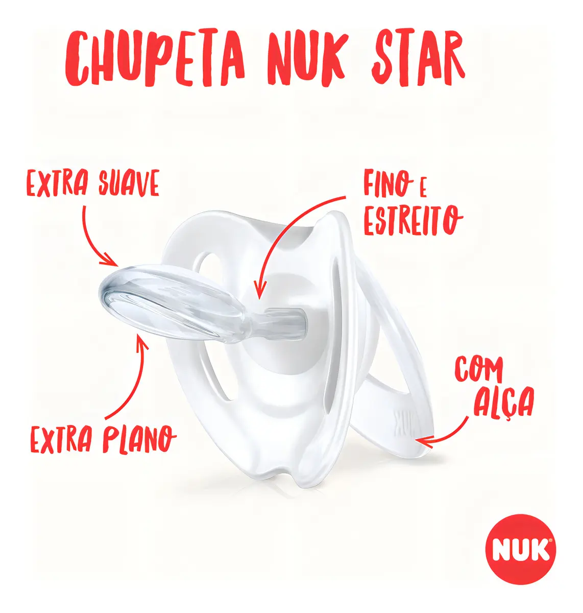 Chupeta Recém Nascidos Star Newborn 0 à 2 Meses Neutral NUK - Imagem 5