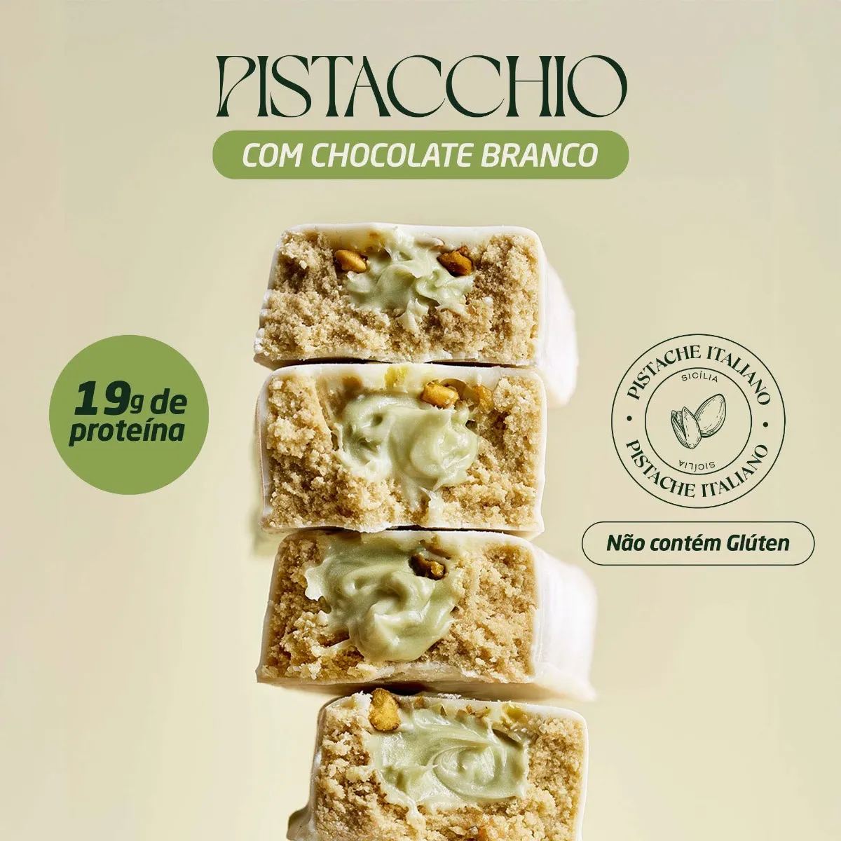 Barra Baccio de Latte 70g Display com 9 unidades Pistache Nutrata - Imagem 4