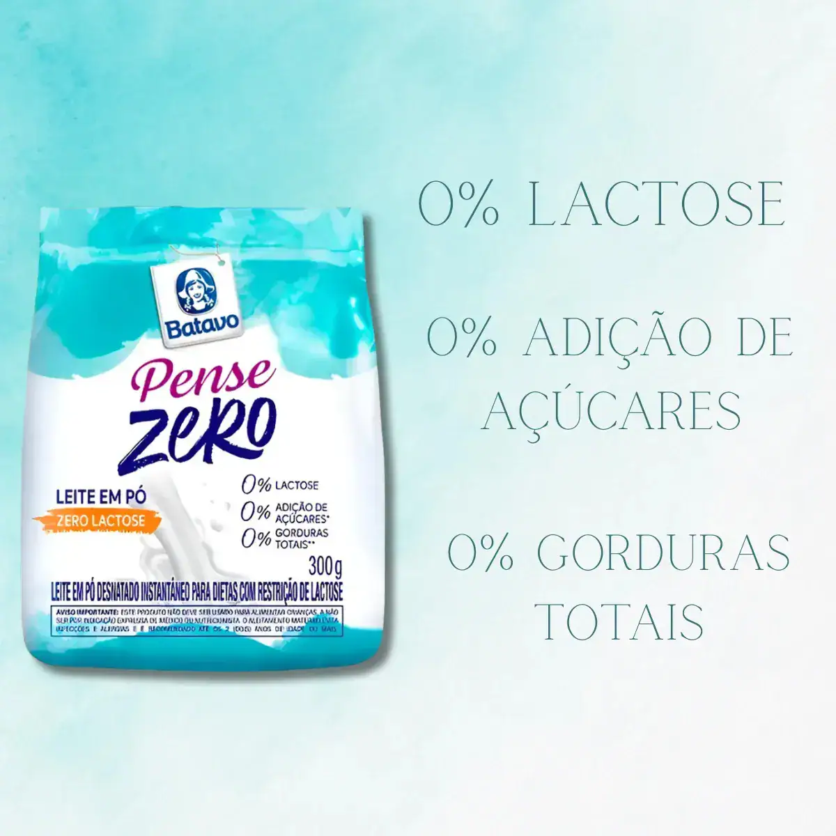 Leite Em Pó Desnatado Penze Zero Sem Gluten Sem Lactose 0% Gorduras E Adição De Açúcar Batavo - Imagem 3