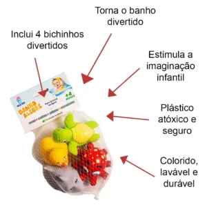1 Kit Bebê Brinquedos Para Banho Vila Toy