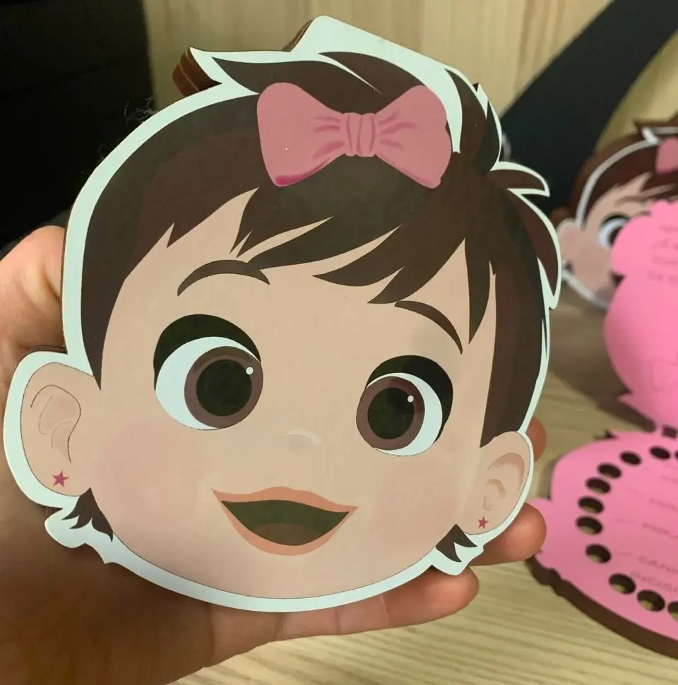 Porta Dente De Leite Fada Madeira Caixa Dentinho Infantil - Imagem 4