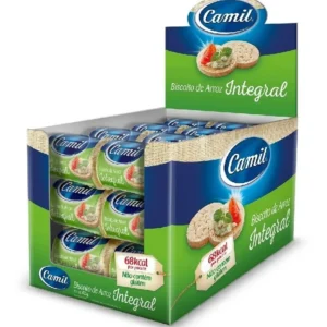 Biscoito De Arroz Integral Caixa Com 24 Pacotes Total 432g